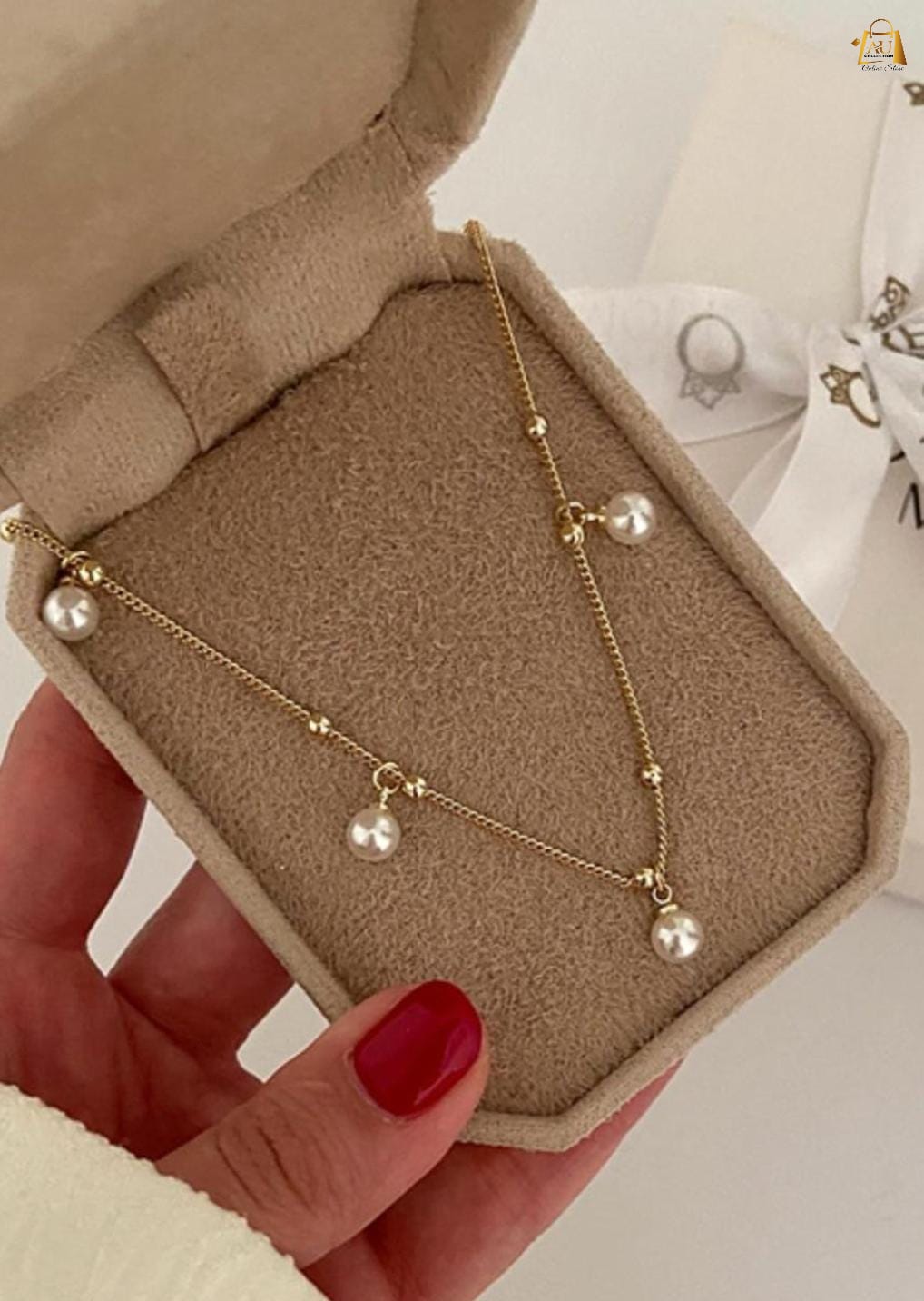 Pearl Anklet – Minimal Chain Anklet for Women