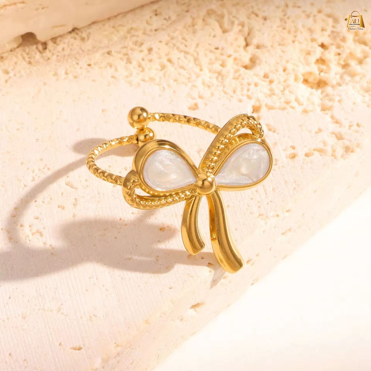 Bow Knot Ring – Cute Adjustable Ring for Women