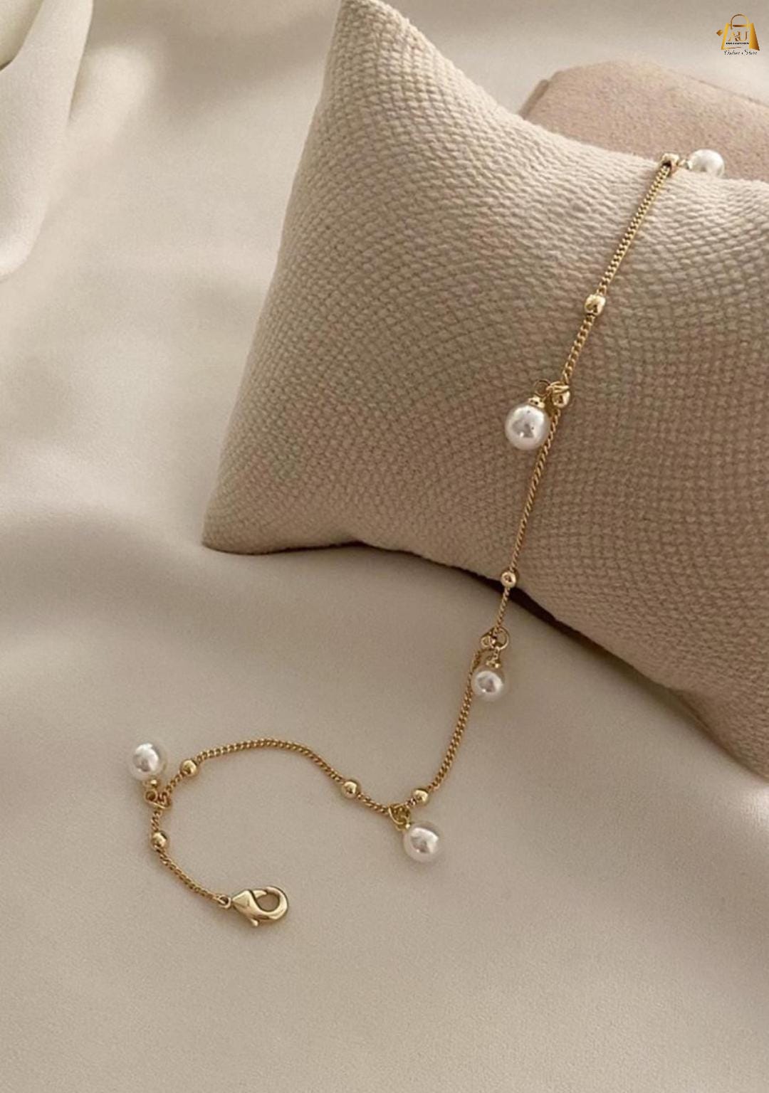 Pearl Anklet – Minimal Chain Anklet for Women