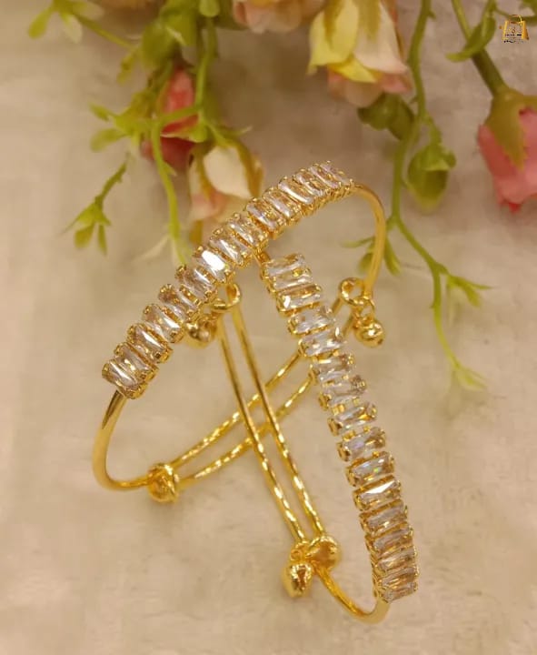 High Quality Zircon Adjustable Size Pair Bangles ❤️ Available in 4 Colours